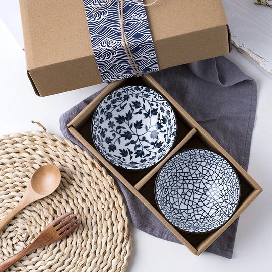 Japanese Ceramic Cereal Bowl Set
