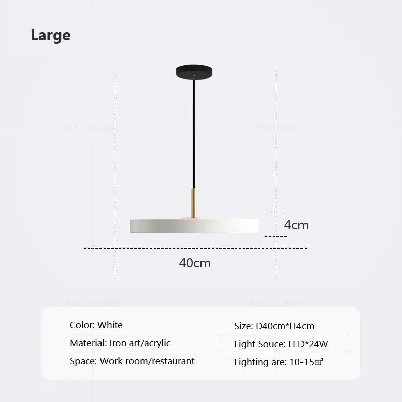 Contemporary Minimalist Table LED Pendant Light