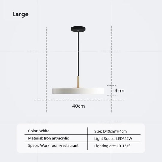 Contemporary Minimalist Table LED Pendant Light