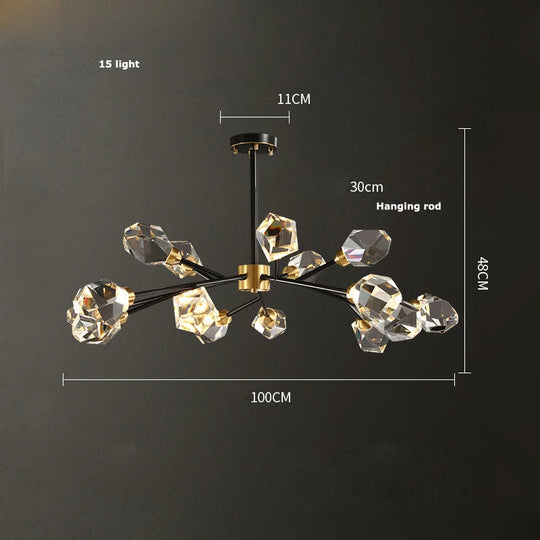 Luxury Nordic Crystal LED Ceiling Chandelier