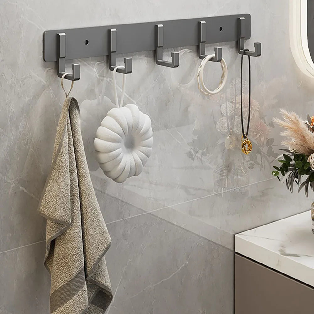 Row of Modern Space Aluminium Hooks, Coat Hangers