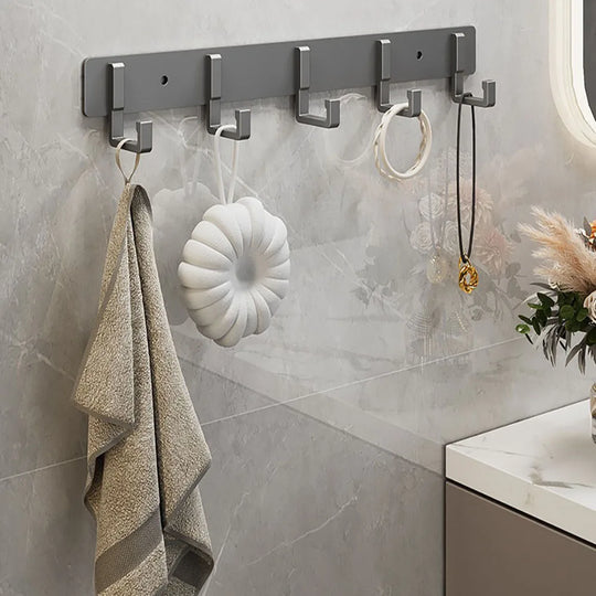 Row of Modern Space Aluminium Hooks, Coat Hangers