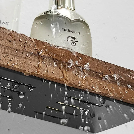 Wooden Bathroom Shelf