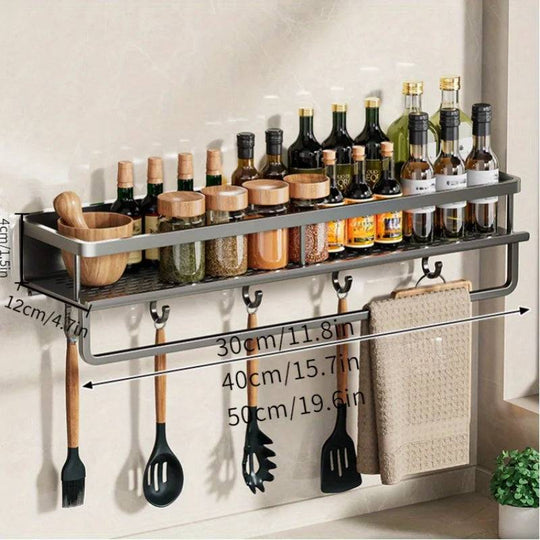 Grey Modern Kitchen Seasoning Rack