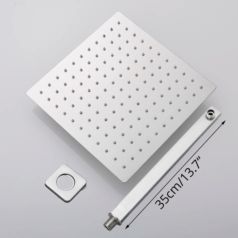 Stylish Rainfall Shower Head 8"/10"/12"