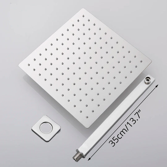 Stylish Rainfall Shower Head 8"/10"/12"