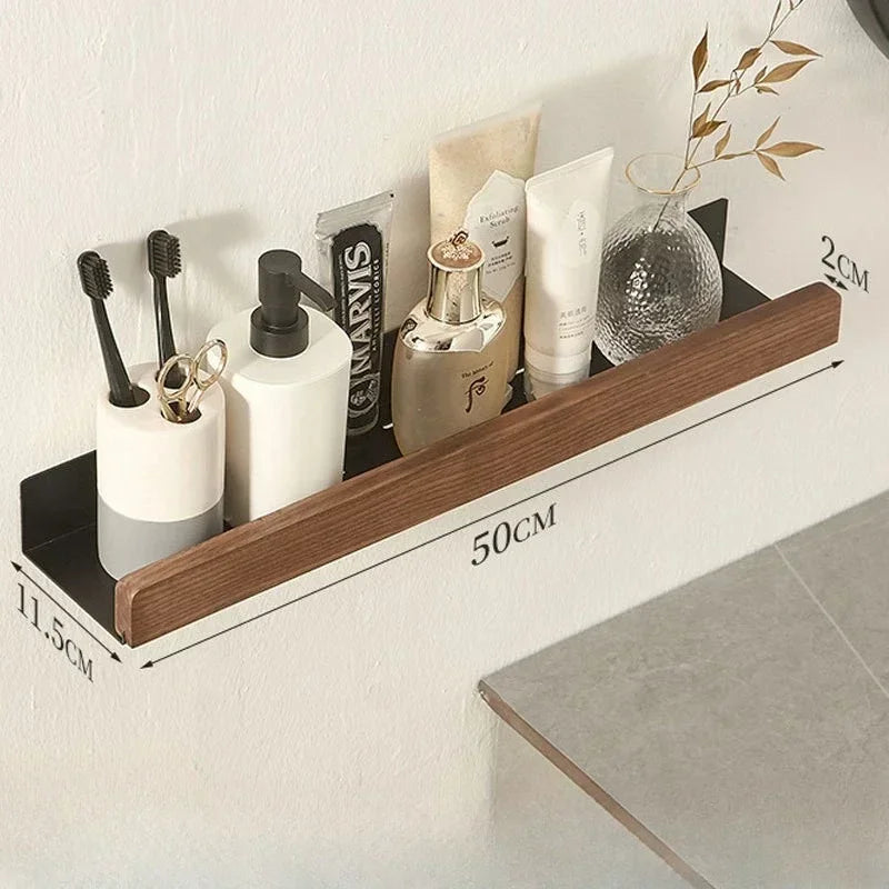 Wooden Bathroom Shelf