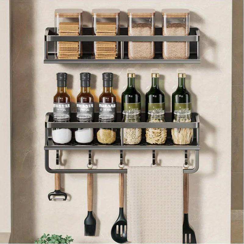Grey Modern Kitchen Seasoning Rack