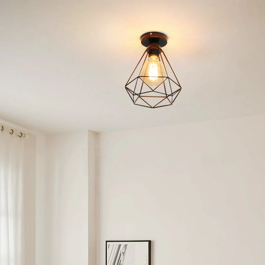 Iron Black Cage Lampshade