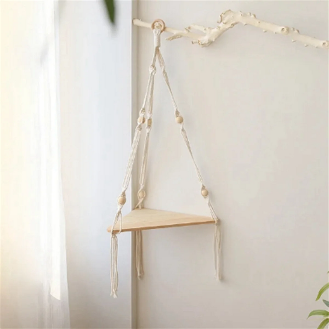 Hanging Woven Tassel Shelf