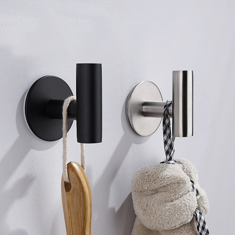 Stainless Steel Adhesive Robe Hooks