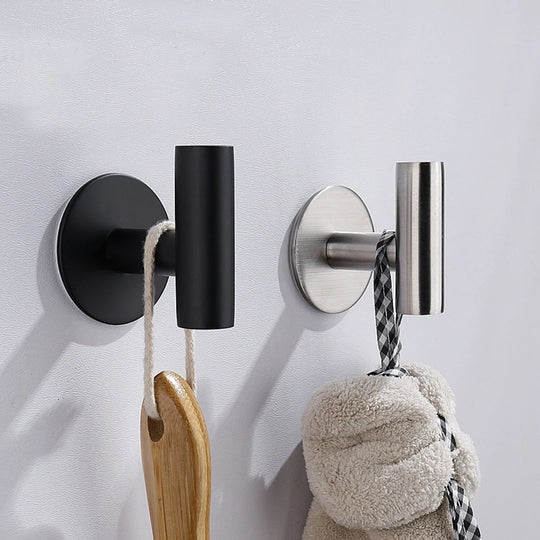 Stainless Steel Adhesive Robe Hooks