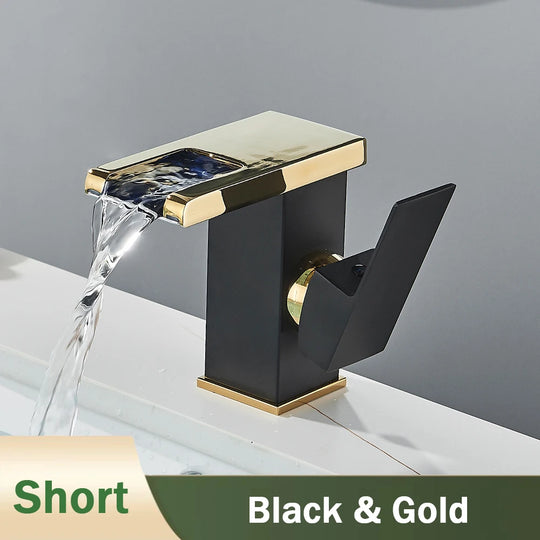 LED Bathroom Waterfall Mixer Faucet