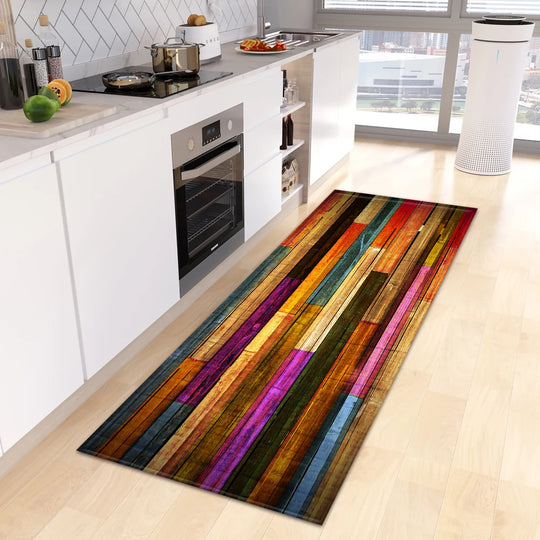 Wood Grain Kitchen Rug