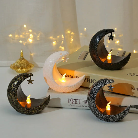 LED Star Moon Candlestick Lamp