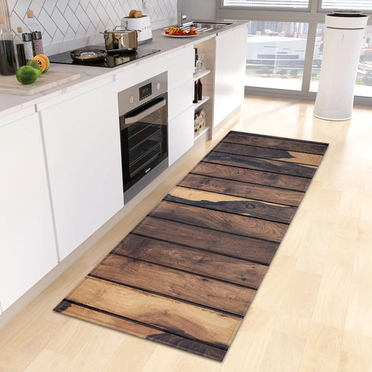 Wood Grain Kitchen Rug