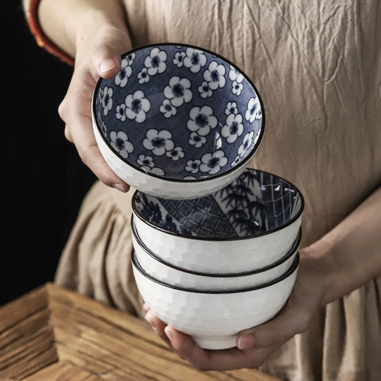 Japanese Ceramic Cereal Bowl Set