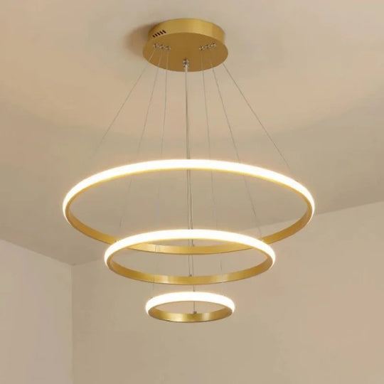 Luxury Adjustable LED Ring Chandelier