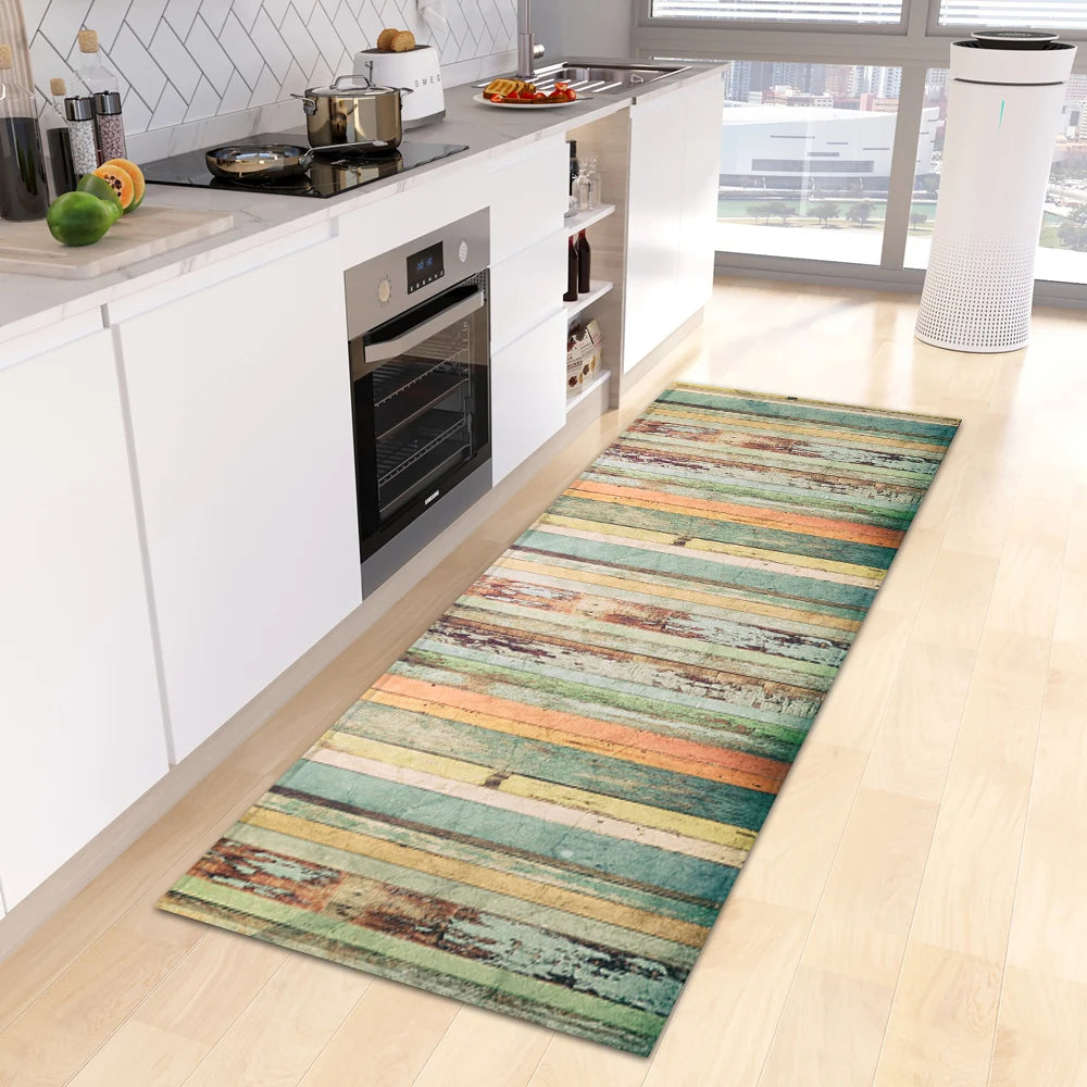 Wood Grain Kitchen Rug