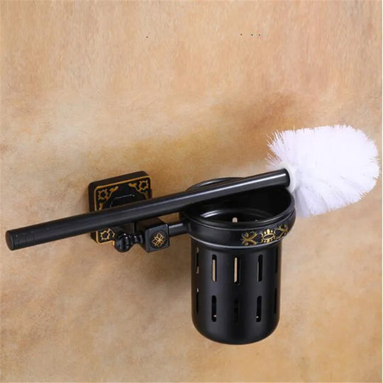 Aluminum Antique Toilet Brush Holder with Brush