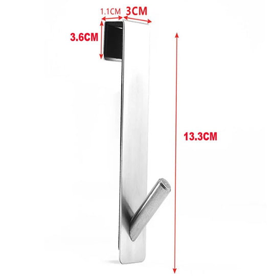 Modern Stainless Steel Over Shower Robe, Towel Hooks