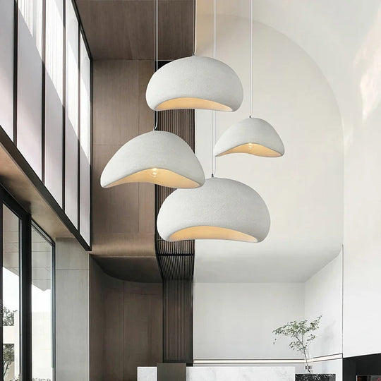 Modern White Wabi Sabi Chandelier LED