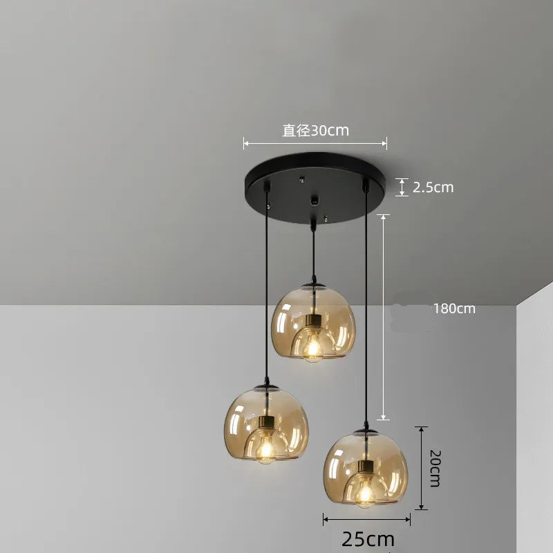 Luxury Glass Dome Pendant Light
