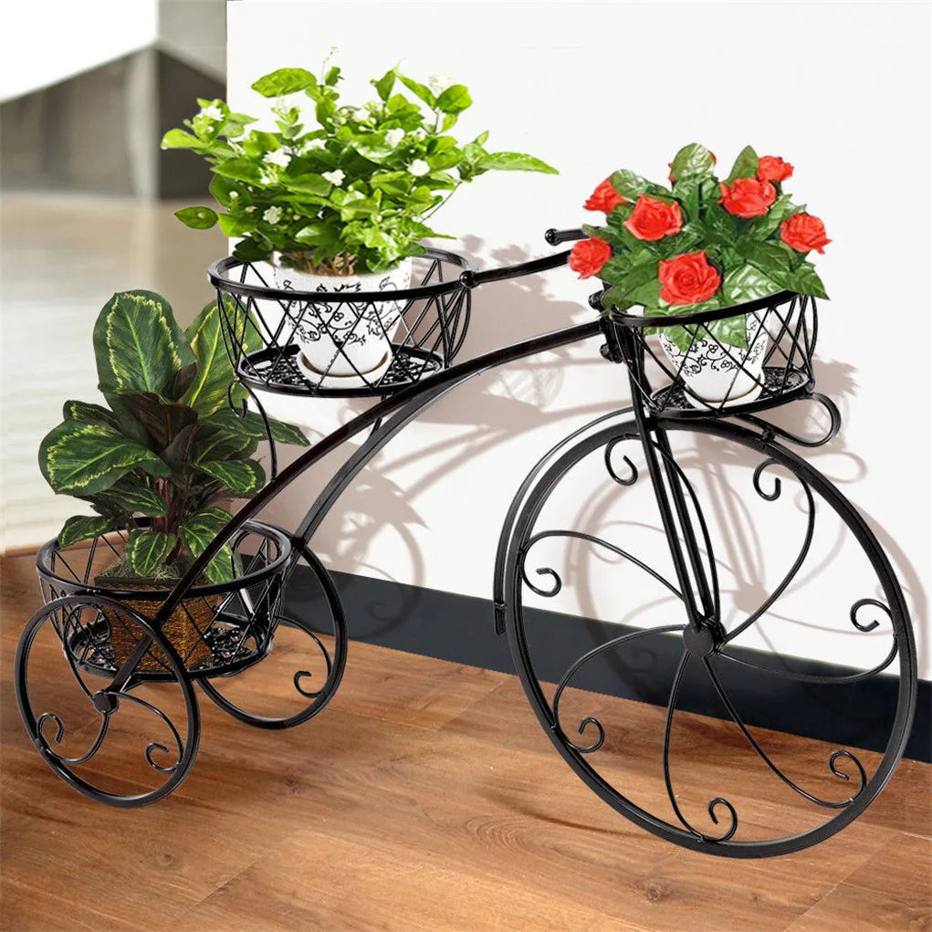 3-Tier Iron Bicycle Plant Stand