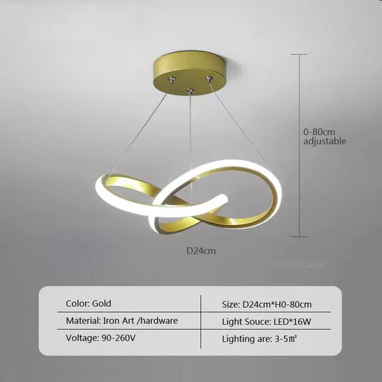 Luxury Simple LED Ceiling Pendant Chandelier Lighting Lustre