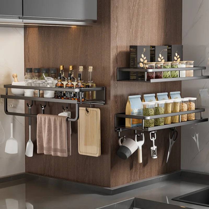 Grey Modern Kitchen Seasoning Rack