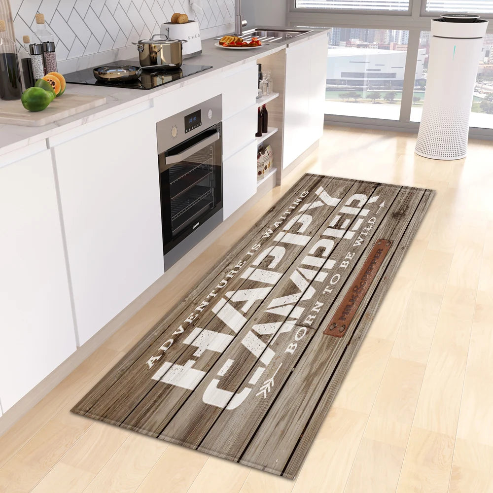 Wood Grain Kitchen Rug