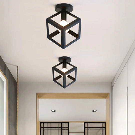 Iron Black Cage Lampshade