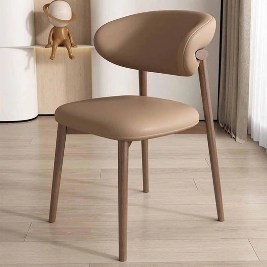 Modern Upholstered Curved Dining Chair