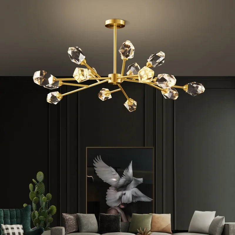 Luxury Nordic Crystal LED Ceiling Chandelier
