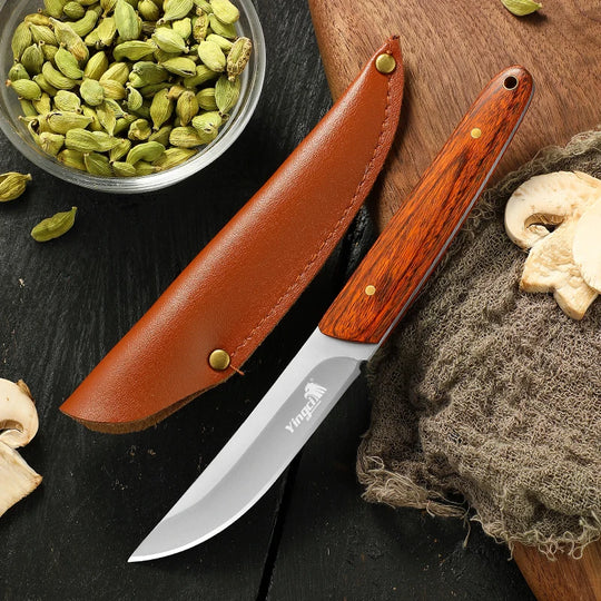 Small Fashion Knife with Leather Cover