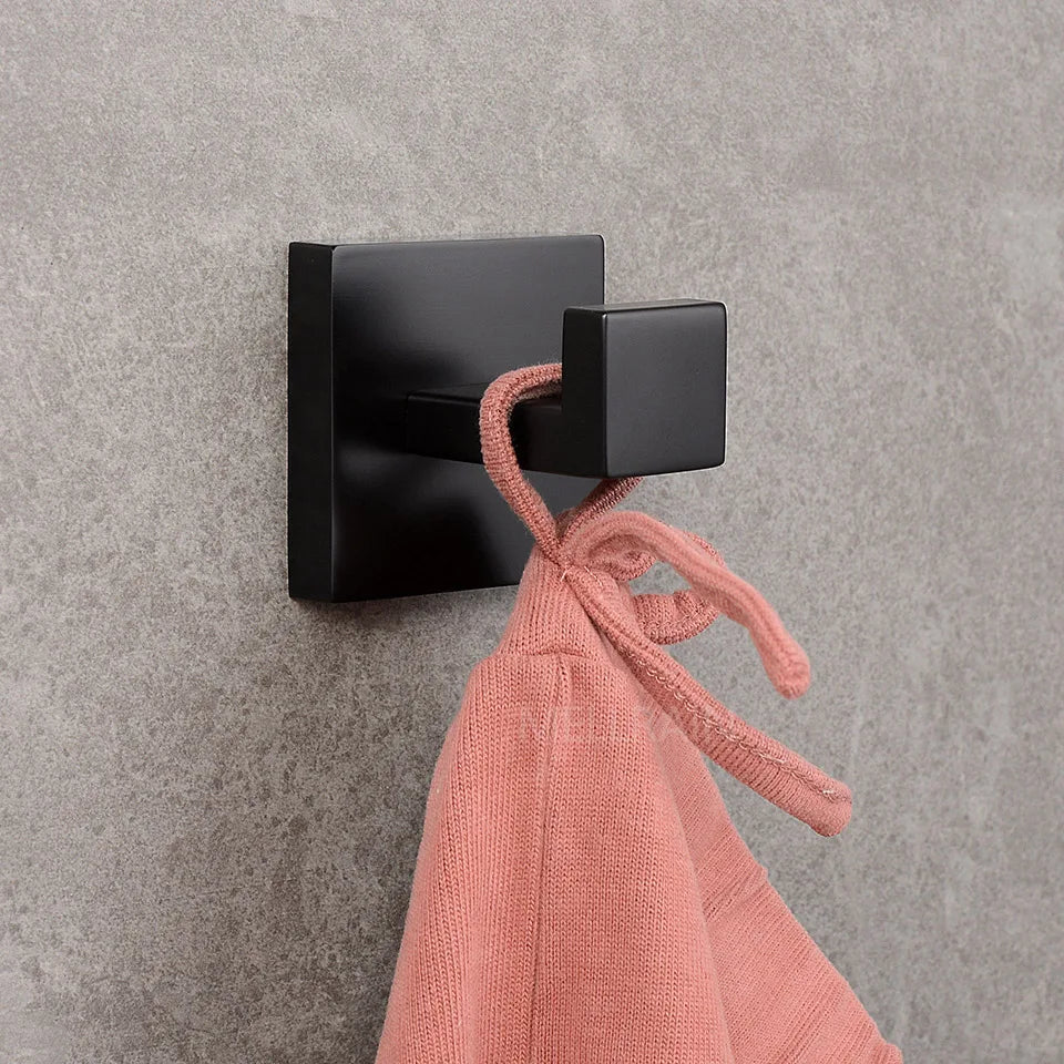 Matte Black Bathroom Hardware Set