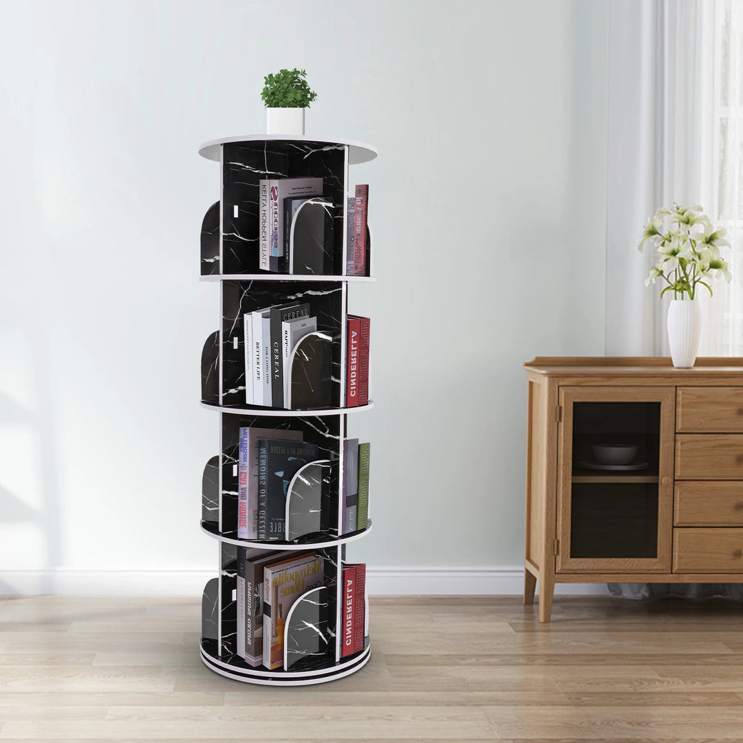 Tiered Rotating Display Bookshelf