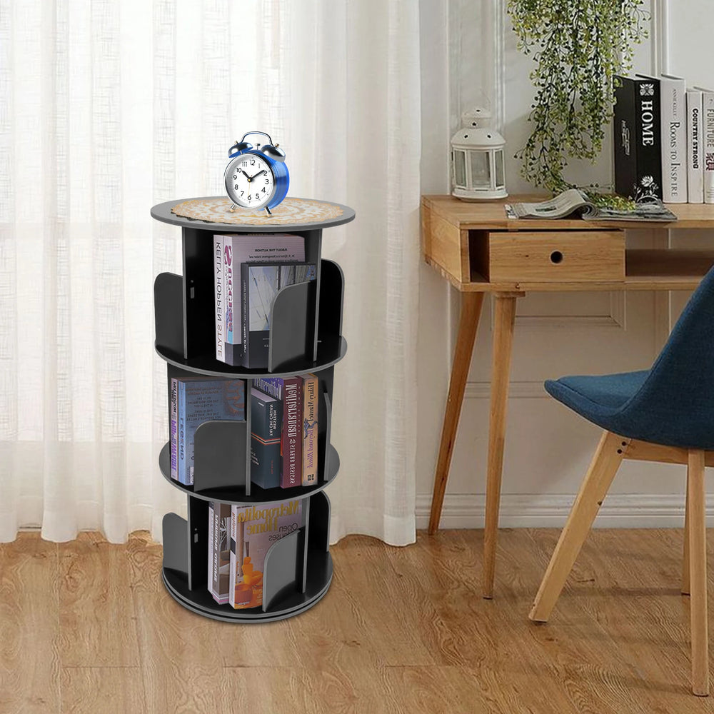 Tiered Rotating Display Bookshelf