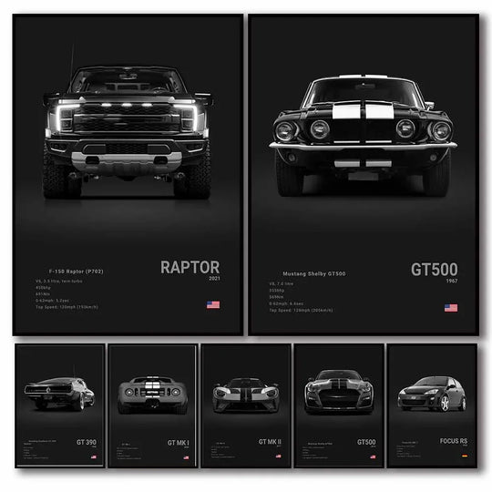 Stylish Pop Off Car Canvas Poster