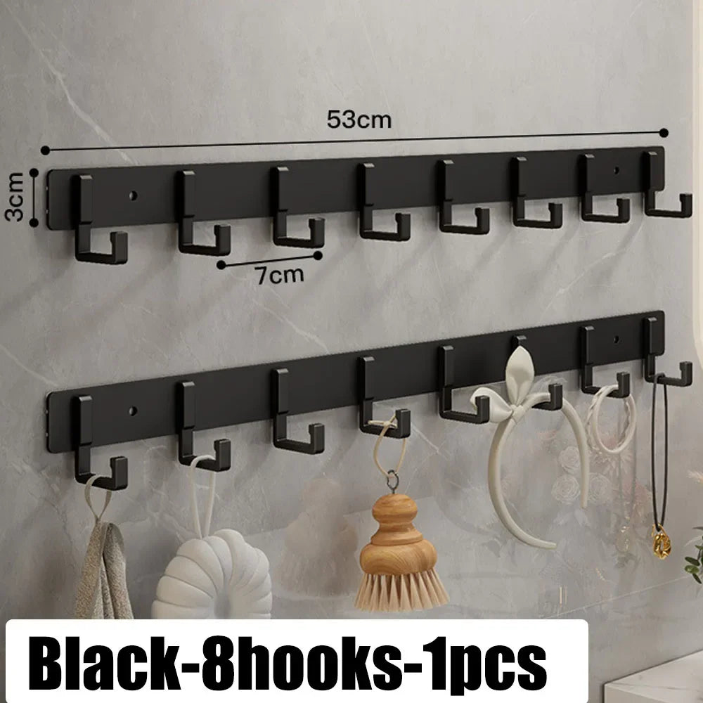 Row of Modern Space Aluminium Hooks, Coat Hangers