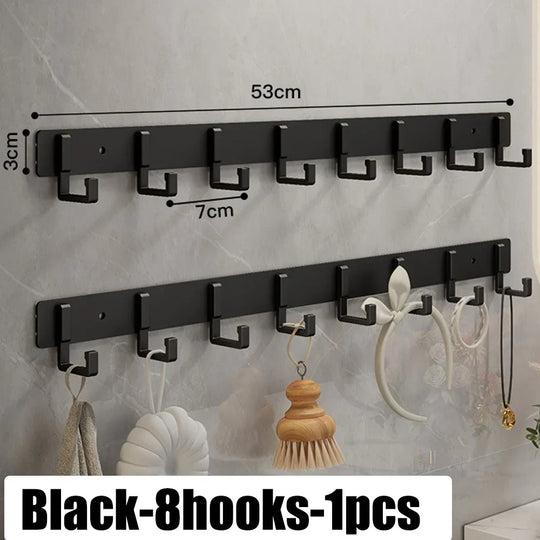 Row of Modern Space Aluminium Hooks, Coat Hangers