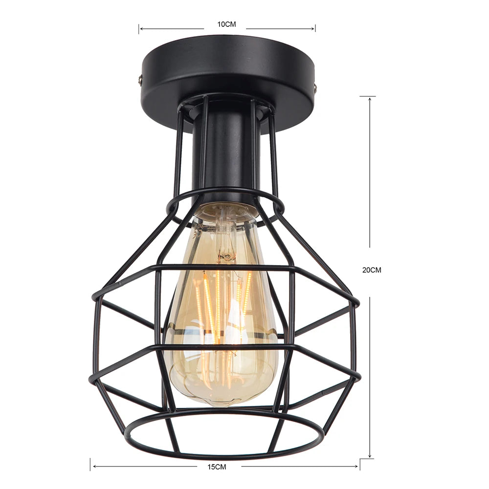 Iron Black Cage Lampshade