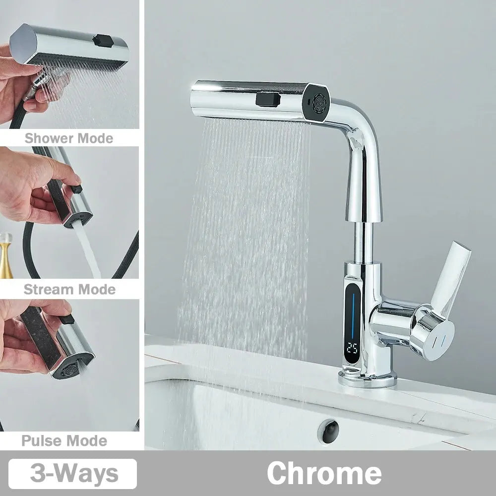 Modern Smart 3 Spout Faucet With Digital Thermostat