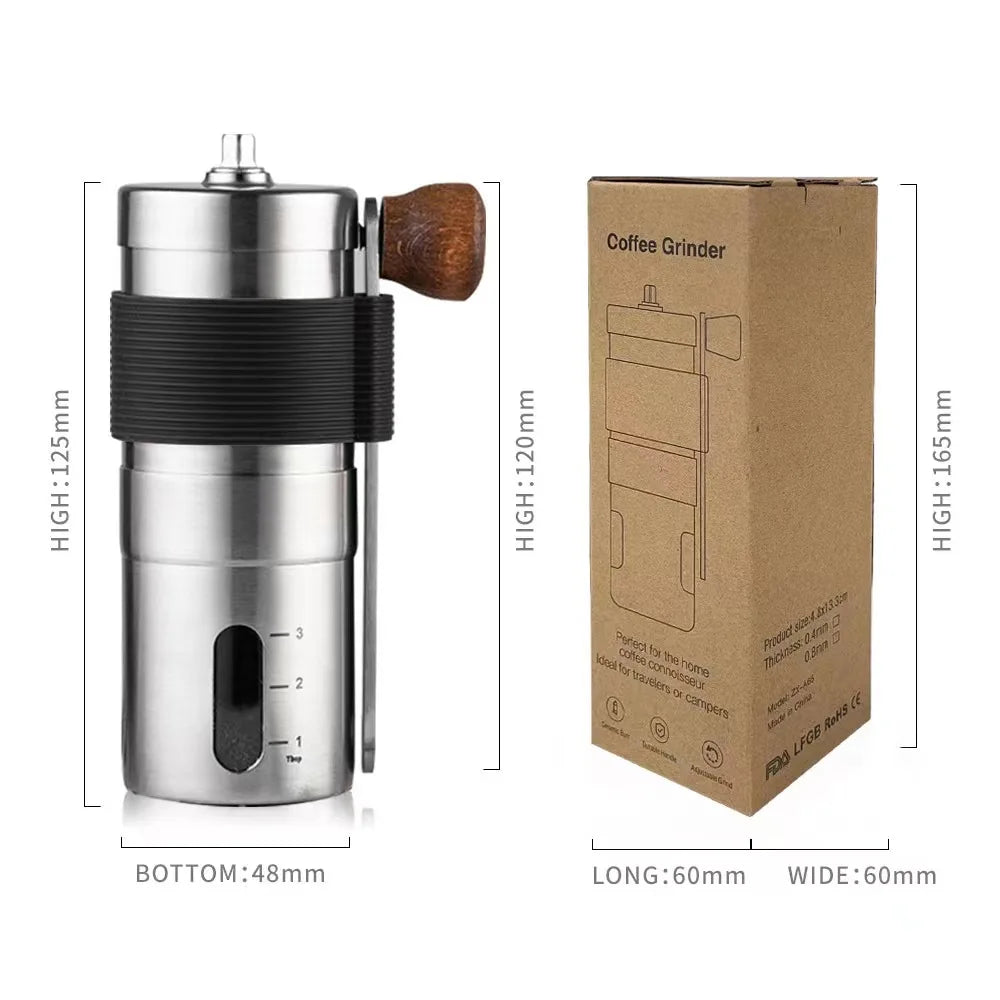 Stainless Steel Manual Coffee Bean Grinder