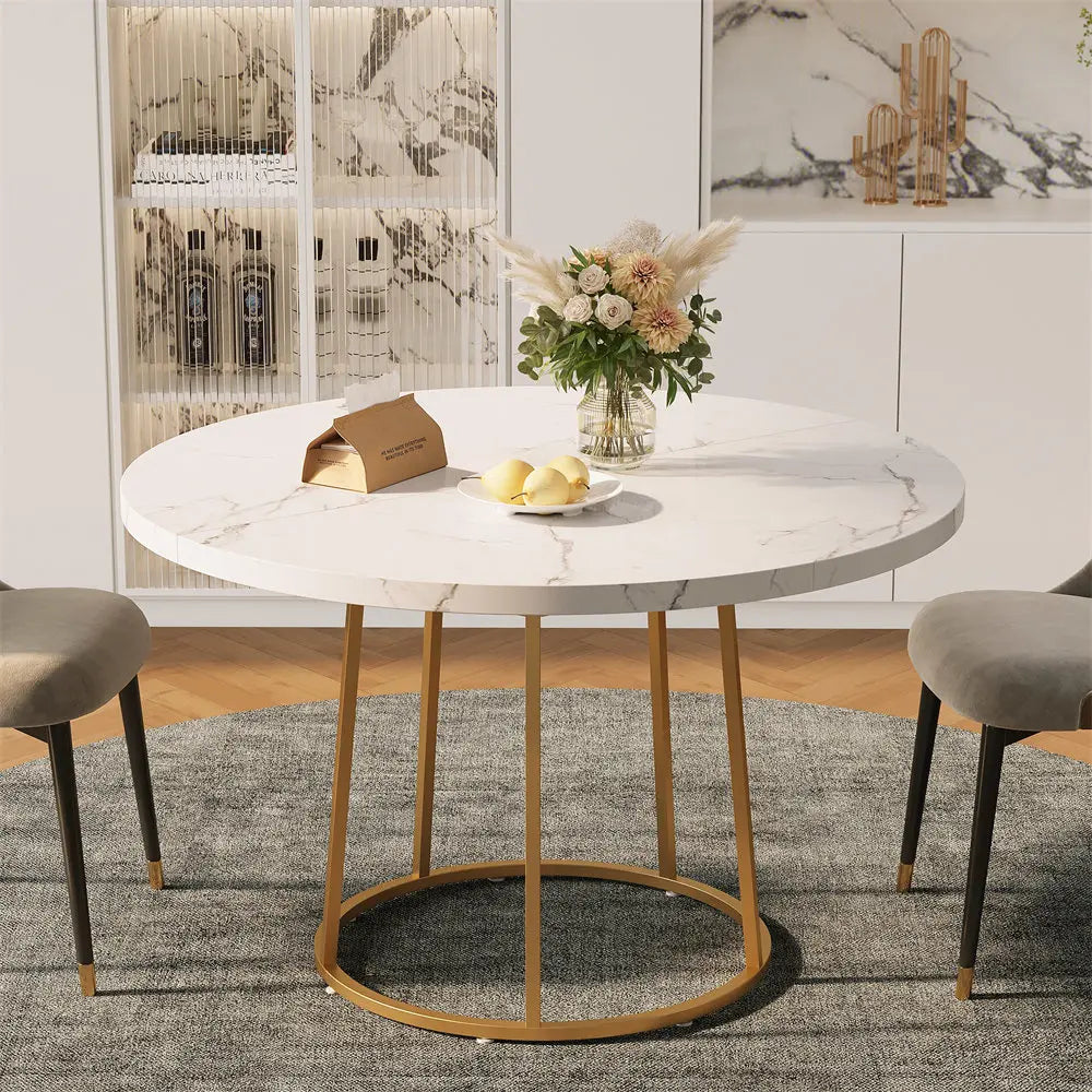 Marble Dining Table 47.24 Inch