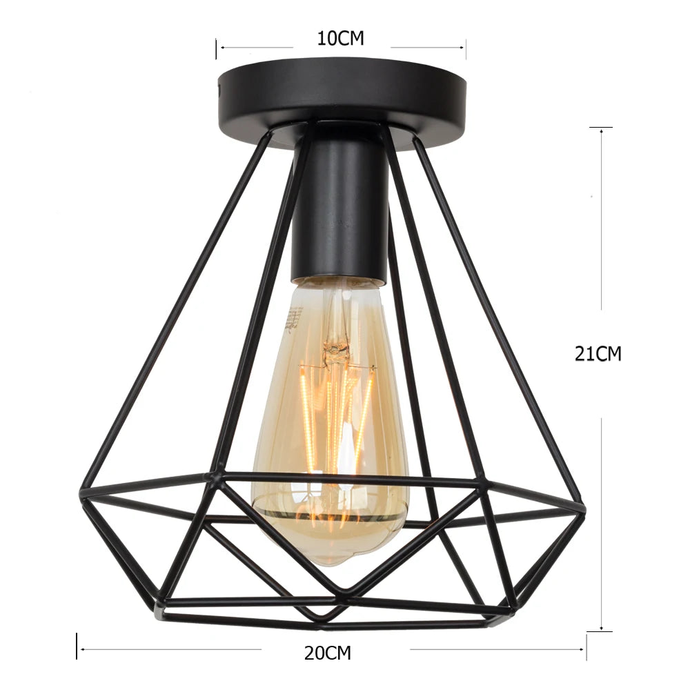 Iron Black Cage Lampshade