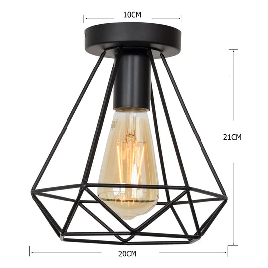 Iron Black Cage Lampshade