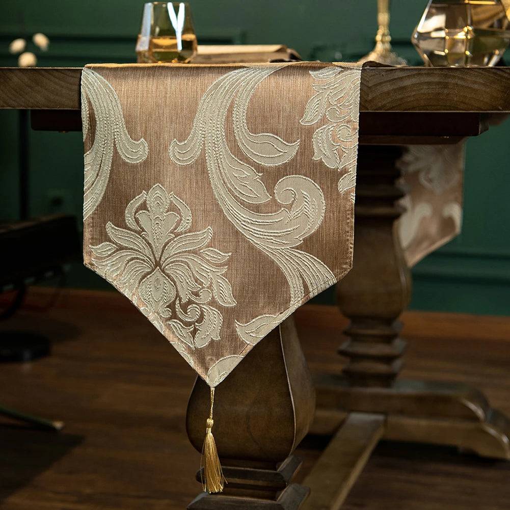 Embroided Jacquard Table Runner