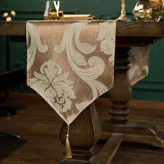 Embroided Jacquard Table Runner