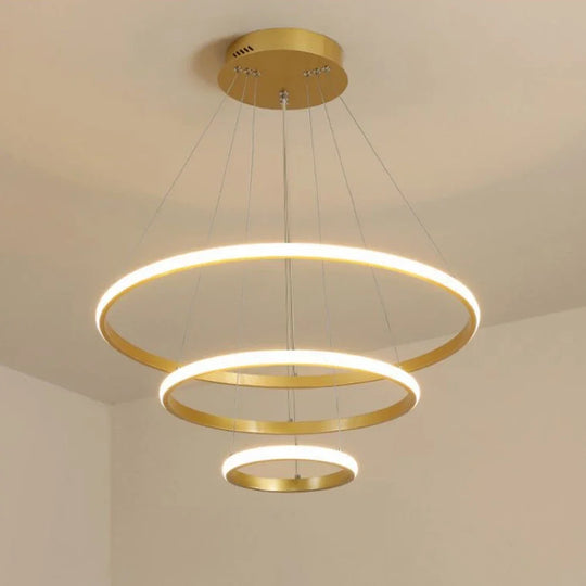 Luxury Adjustable LED Ring Chandelier